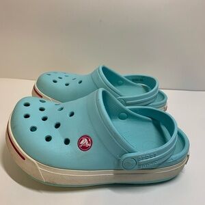 CROCS Kids Blue Water Shoes Ventilated Croslite Comfort Size 2
